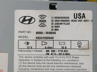2012-2013 Hyundai Azera Radio AM FM Cd Player Receiver Replacement P/N:96560-3V4504X Fits Fits 2012 2013 OEM Used Auto Parts