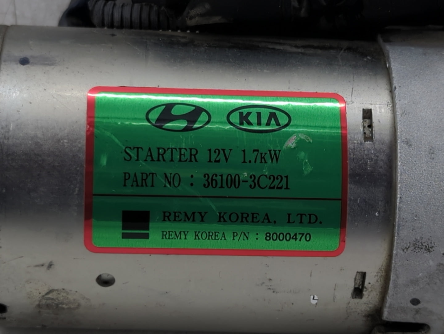 2012-2014 Hyundai Azera Car Starter Motor Solenoid OEM P/N:36100-3C221 Fits Fits 2012 2013 2014 2015 2016 OEM Used Auto Part