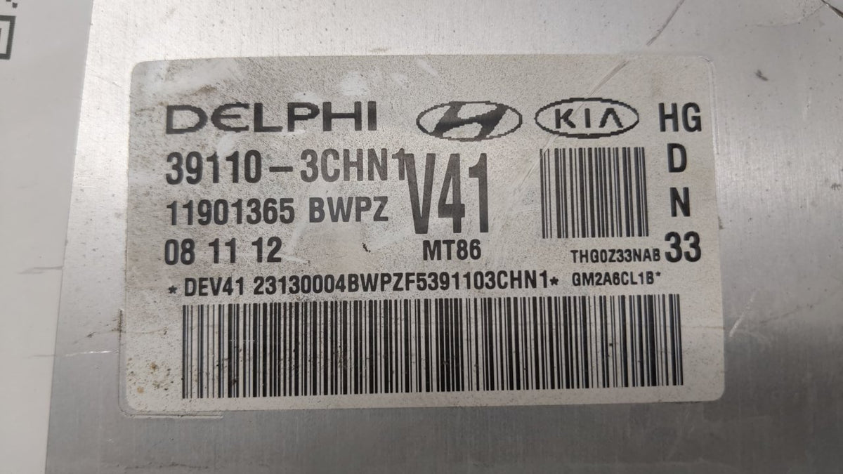 2012-2014 Hyundai Azera PCM Engine Control Computer ECU ECM PCU OEM P/N:39110-3CHN1 39110-3CHN1 Fits 2012 2013 2014 OEM Used