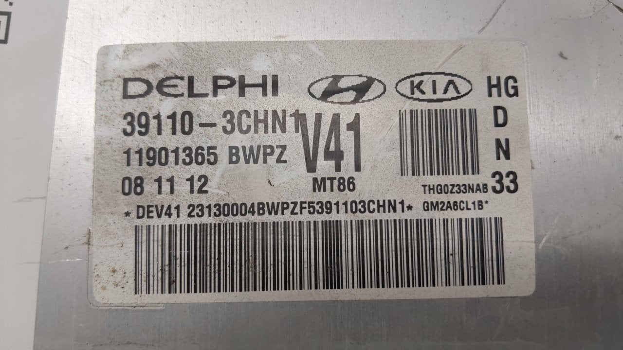 2012-2014 Hyundai Azera PCM Engine Control Computer ECU ECM PCU OEM P/N:39110-3CHN1 39110-3CHN1 Fits Fits 2012 2013 2014 OEM