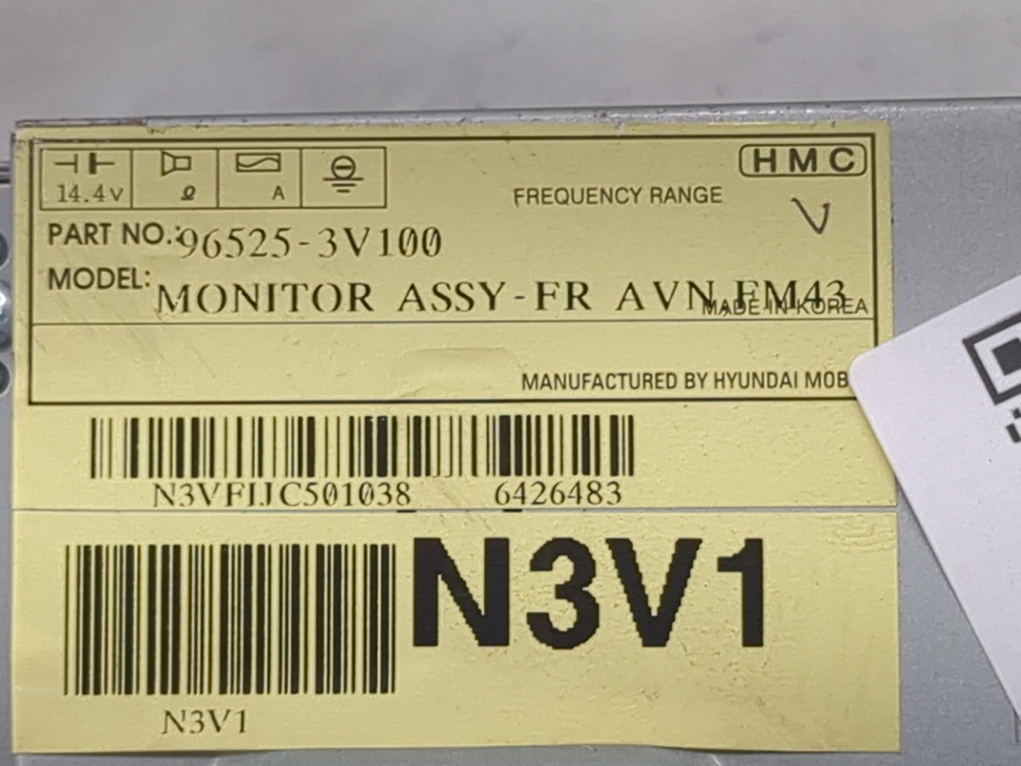 2012-2013 Hyundai Azera Information Display Screen 1483665 - Oemusedautoparts1.com