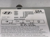 2012-2013 Hyundai Azera Radio AM FM Cd Player Receiver Replacement P/N:96560-3V4504X AN241HGAN4X Fits Fits 2012 2013 OEM Use