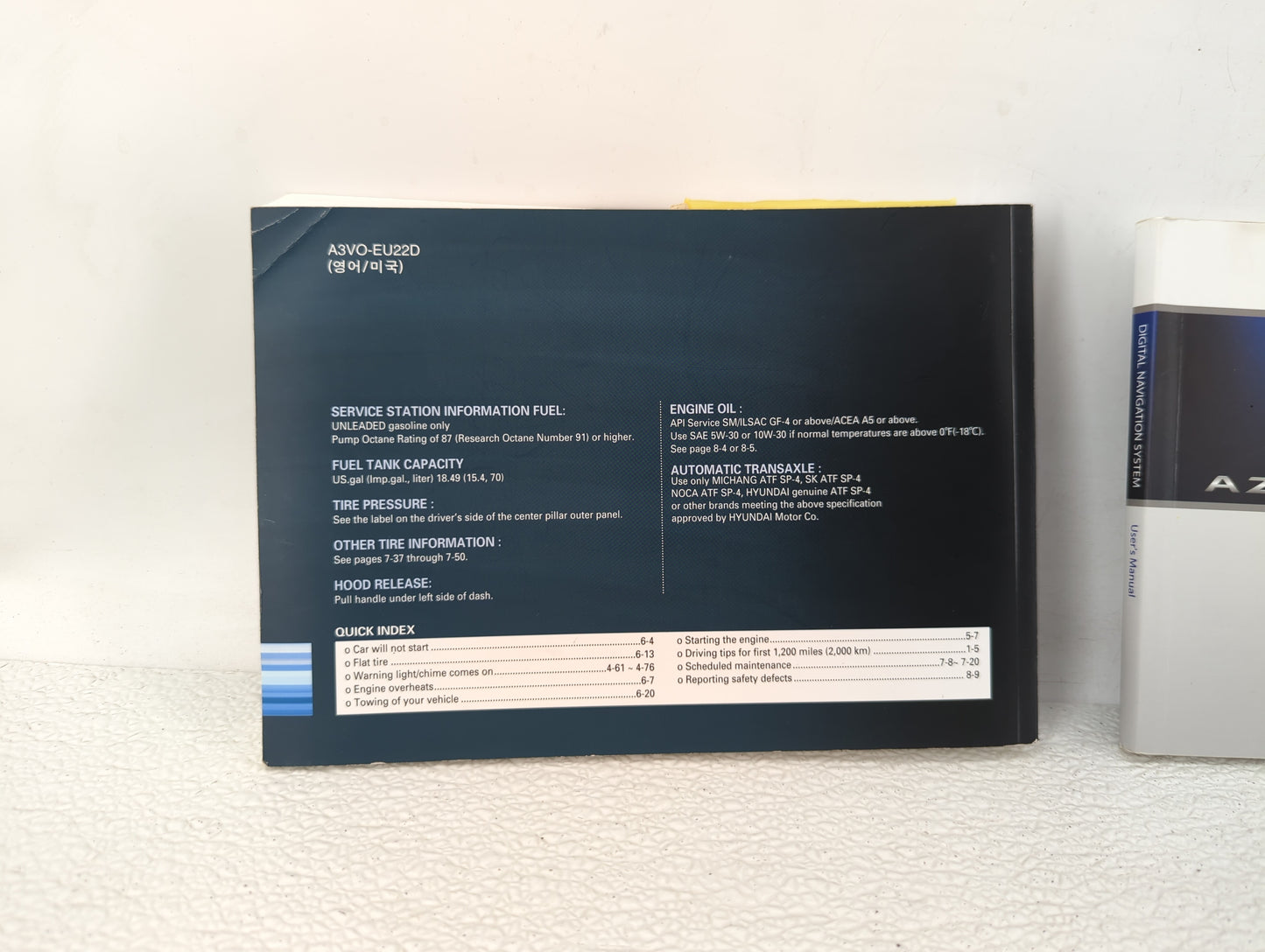 2012 Hyundai Azera Owners Manual Book Guide OEM Used Auto Parts - Oemusedautoparts1.com
