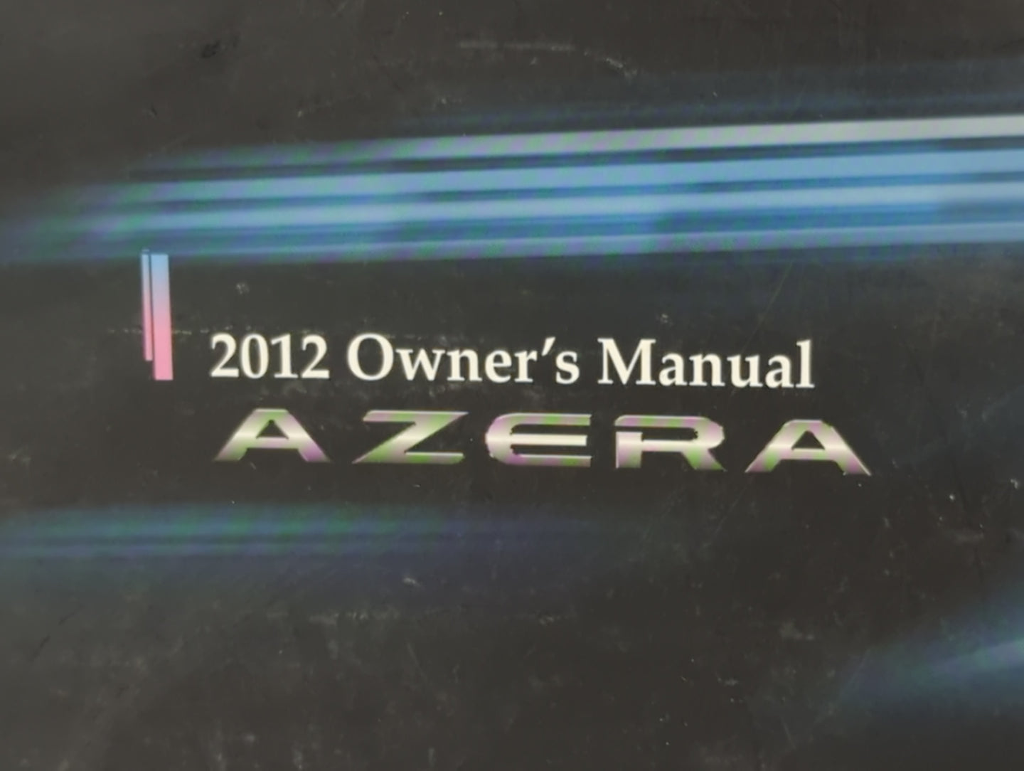 2012 Hyundai Azera Owners Manual Book Guide P/N:A3VO-EU22D OEM Used Auto Parts - Oemusedautoparts1.com