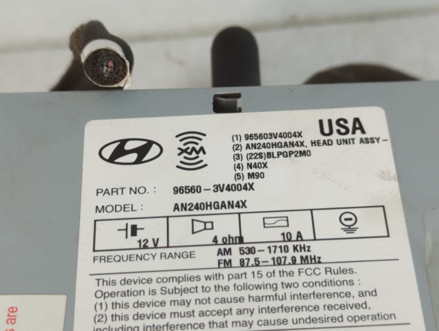 2012-2013 Hyundai Azera Am Fm Cd Player Radio Receiver - Oemusedautoparts1.com