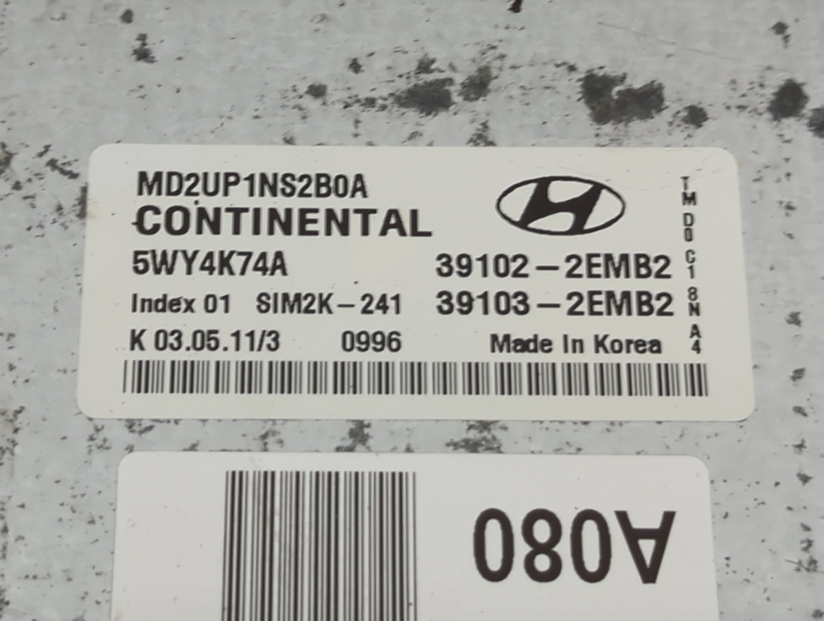 2011-2013 Hyundai Elantra PCM Engine Control Computer ECU ECM PCU OEM P/N:39102-2EMB2 39103-2EMB2 Fits Fits 2011 2012 2013 O