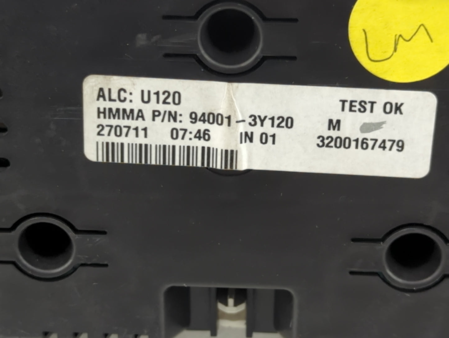 2012 Hyundai Elantra Instrument Cluster Speedometer Gauges P/N:94001-3Y120 Fits OEM Used Auto Parts - Oemusedautoparts1.com