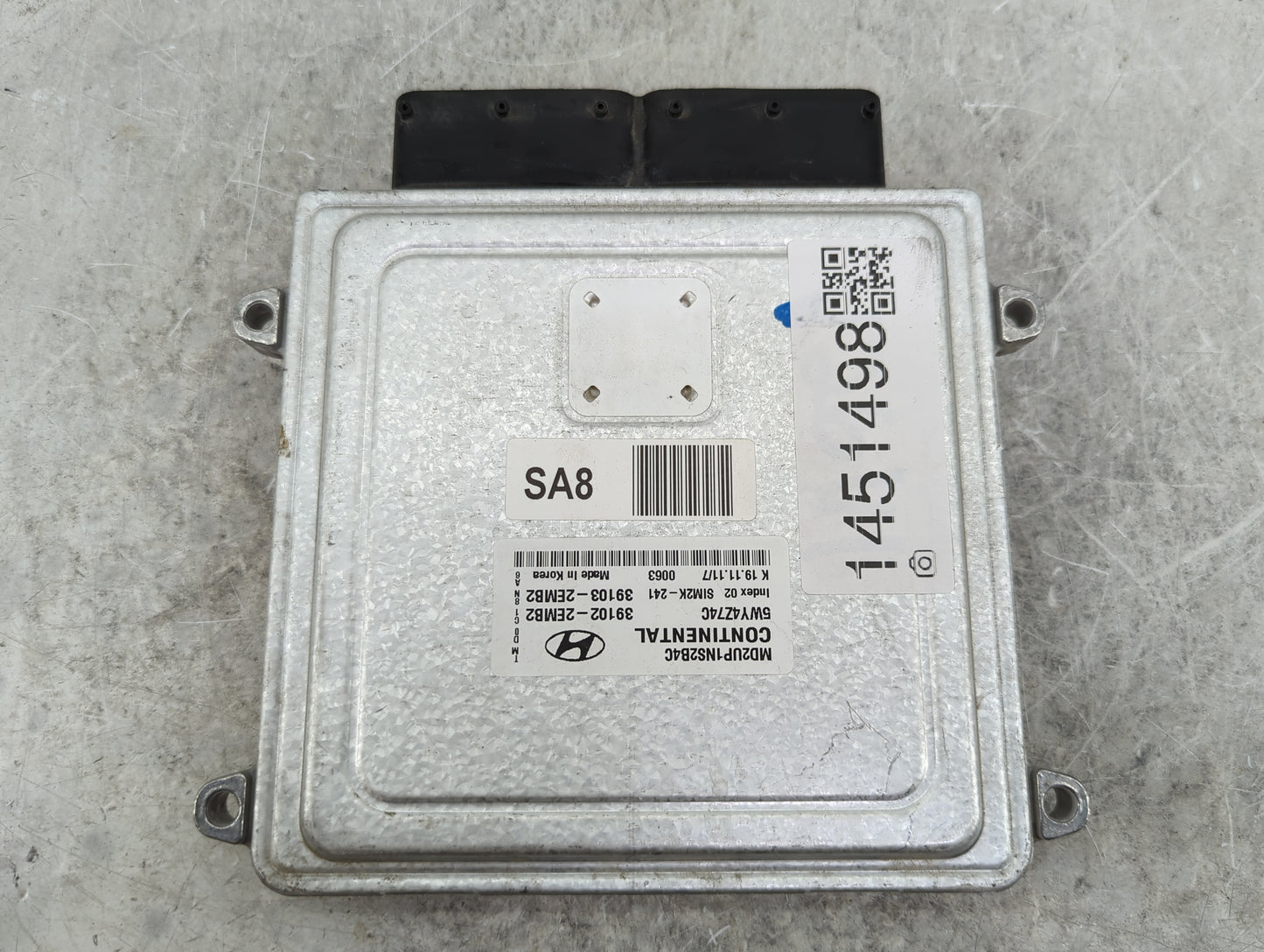 2011-2013 Hyundai Elantra PCM Engine Control Computer ECU ECM PCU OEM P/N:MD2UP1NS2B4C 5WY4Z74C Fits Fits 2011 2012 2013 OEM