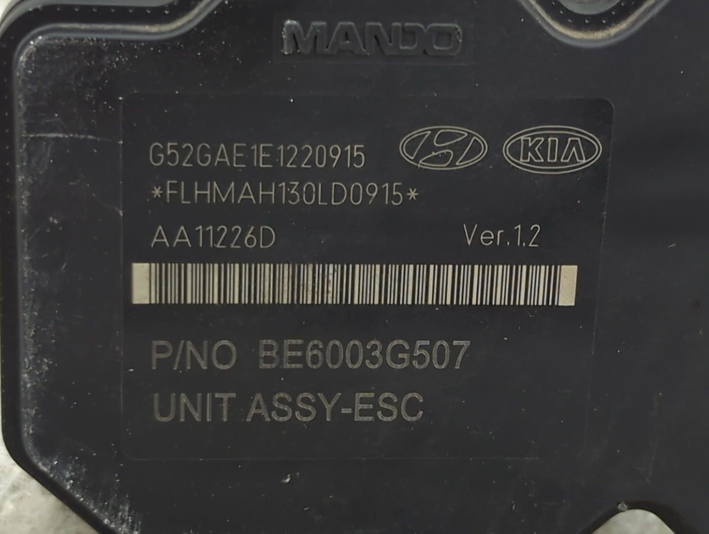 2012 Hyundai Elantra ABS Pump Control Module Replacement P/N:BE6003G507 G52GAE1E1220915, FLHMAH130LD0915, AA11226D Fits OEM 