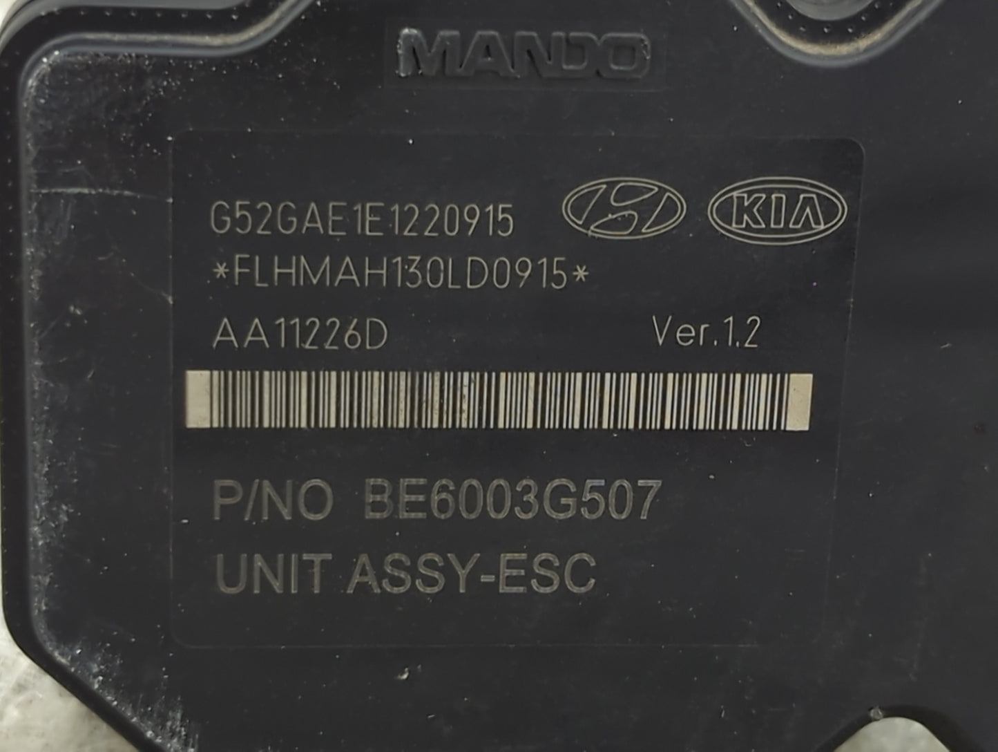 2012 Hyundai Elantra ABS Pump Control Module Replacement P/N:BE6003G507 G52GAE1E1220915, FLHMAH130LD0915, AA11226D Fits OEM 