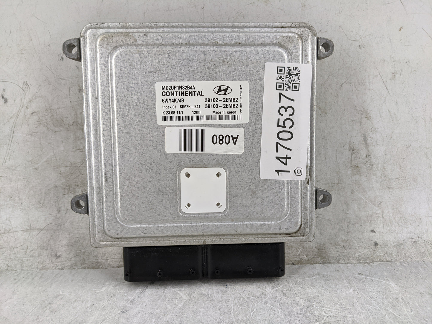 2011-2013 Hyundai Elantra PCM Engine Control Computer ECU ECM PCU OEM P/N:MD2UP1NS2B4A 5WY4K74B Fits Fits 2011 2012 2013 OEM