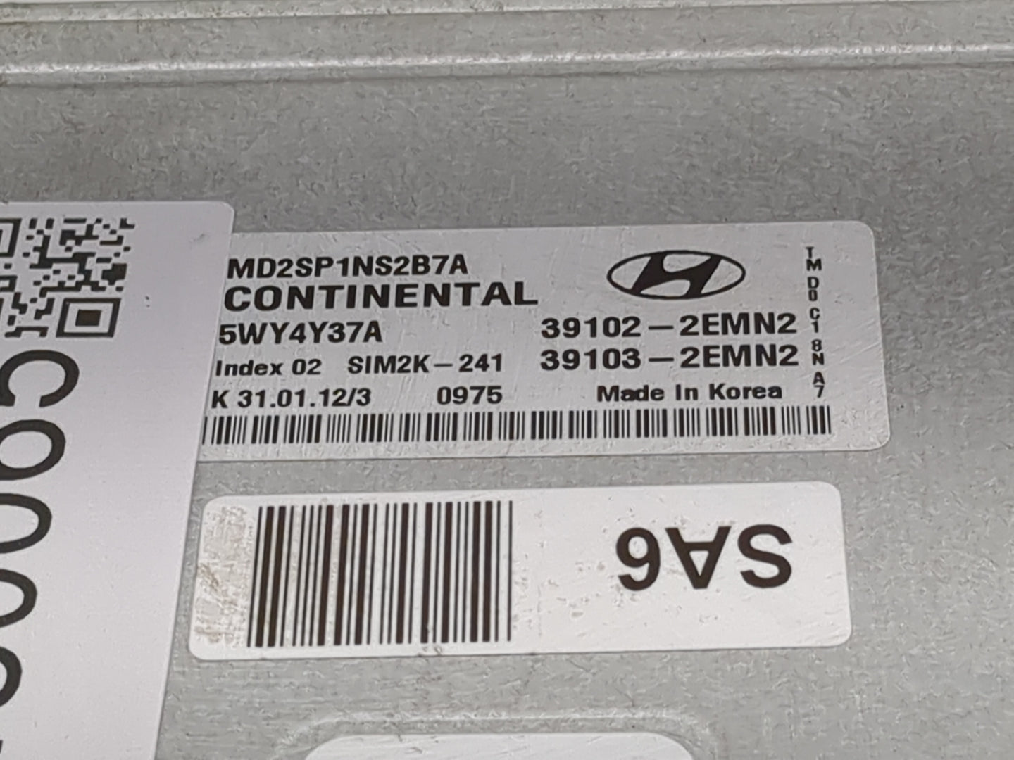 2011-2013 Hyundai Elantra PCM Engine Control Computer ECU ECM PCU OEM P/N:39102-2EMN2 39103-2EMN2 Fits Fits 2011 2012 2013 O