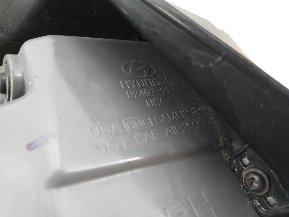 2012 Hyundai Elantra Tail Light Assembly Driver Left OEM P/N:92402-3Y Fits OEM Used Auto Parts - Oemusedautoparts1.com