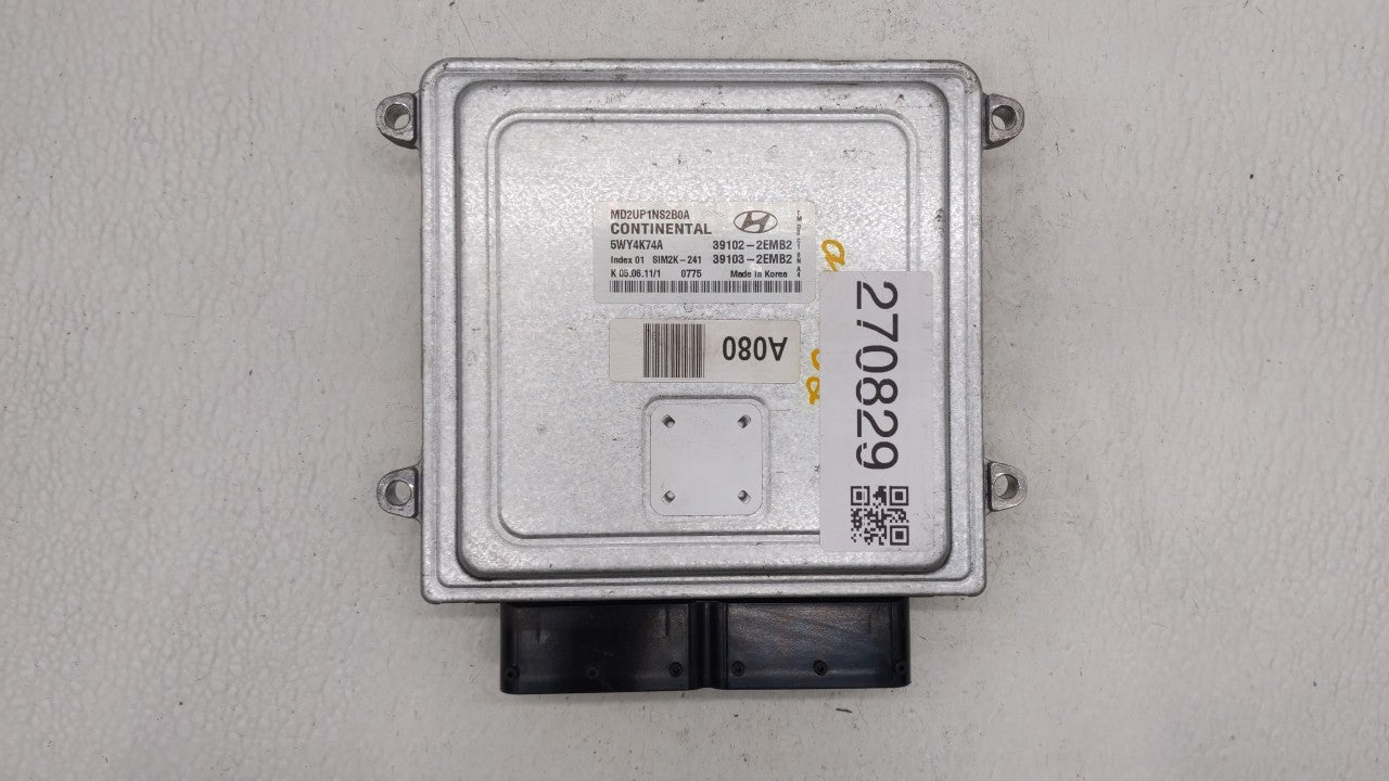 2011-2013 Hyundai Elantra PCM Engine Control Computer ECU ECM PCU OEM P/N:39103-2EMB2 39102-2EMB2 Fits Fits 2011 2012 2013 O