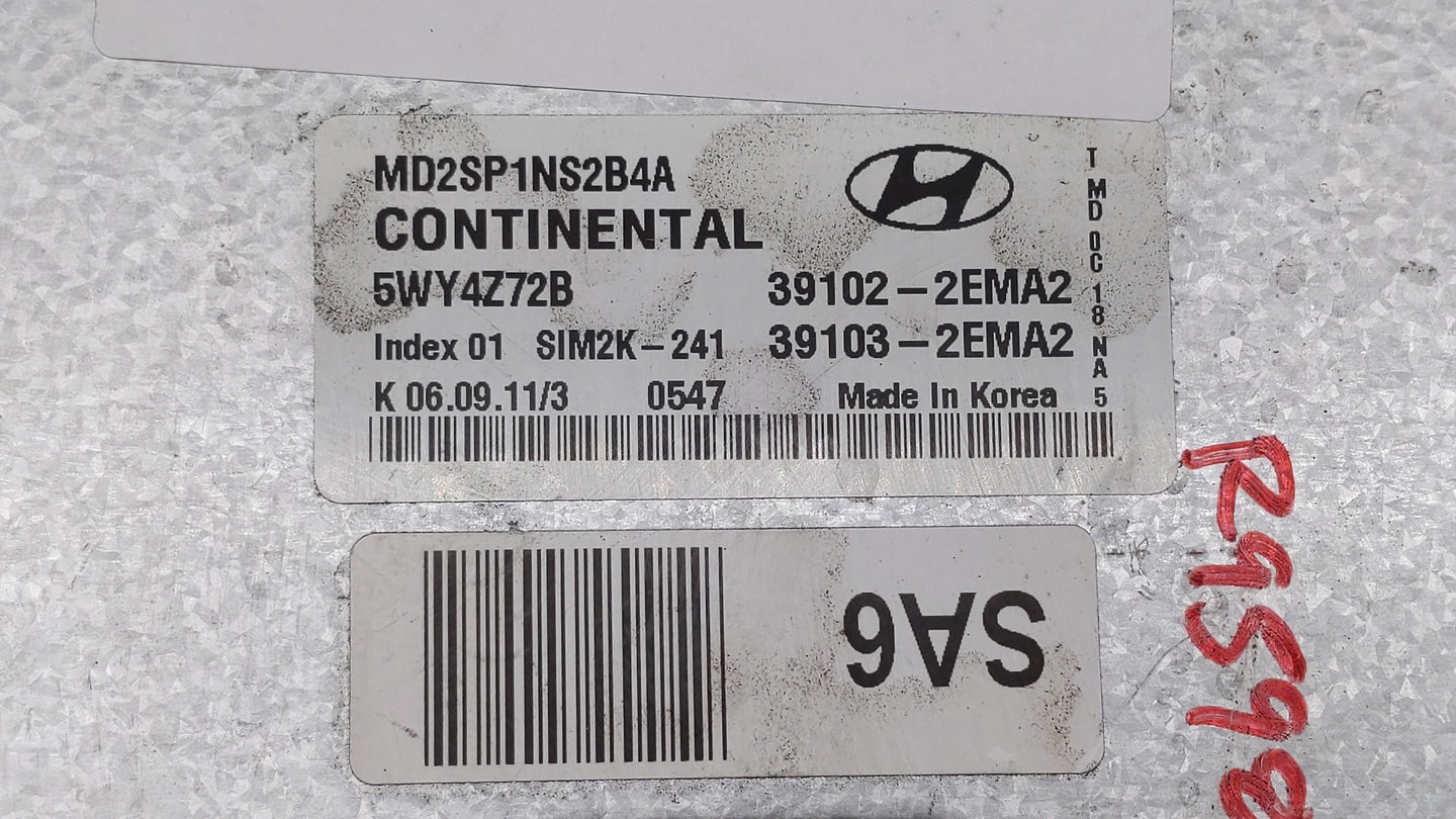 2011-2013 Hyundai Elantra PCM Engine Control Computer ECU ECM PCU OEM P/N:39102-2EMN2 39103-2EMN2 Fits Fits 2011 2012 2013 O