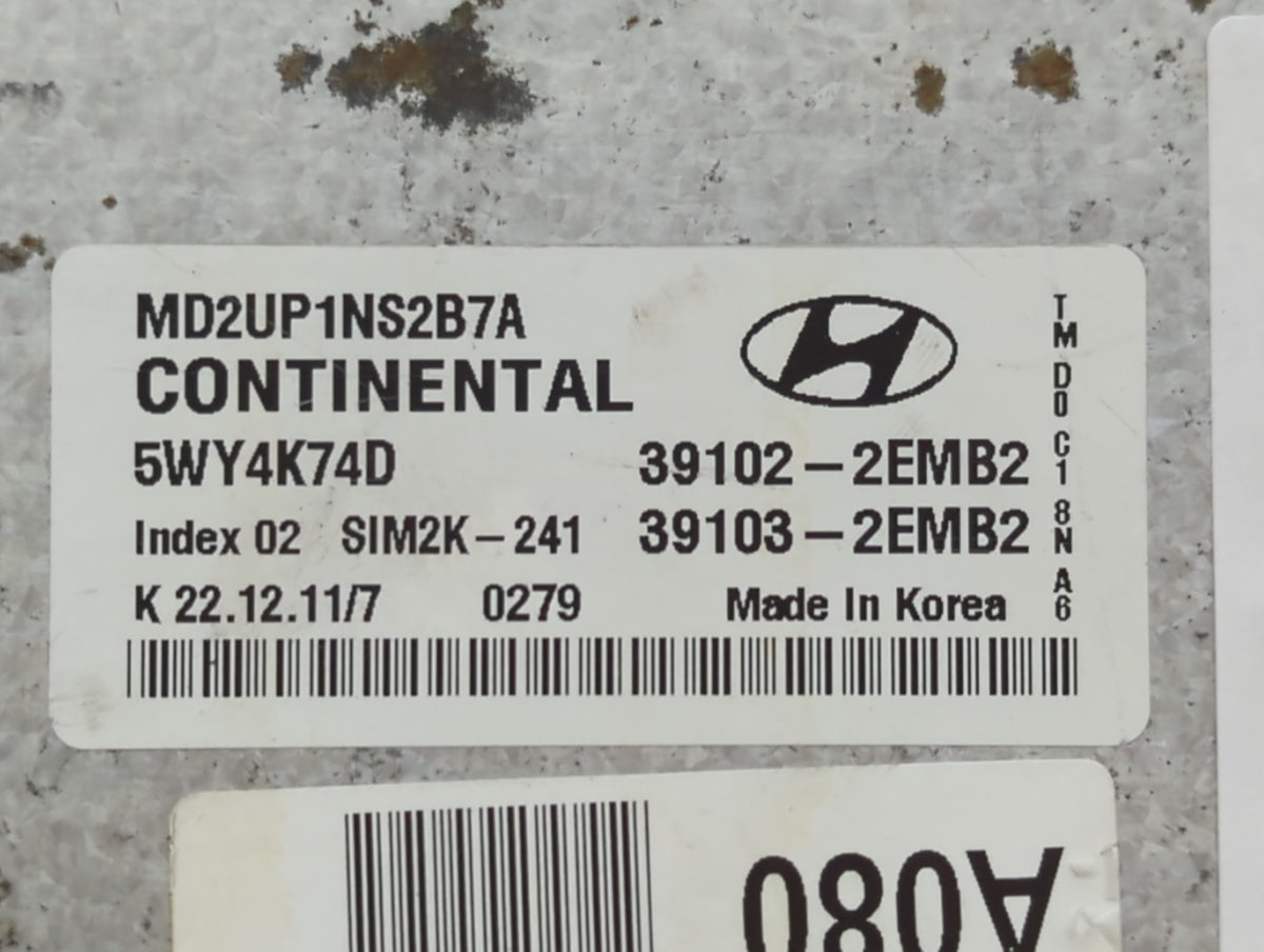 2011-2013 Hyundai Elantra PCM Engine Control Computer ECU ECM PCU OEM P/N:39103-2EMP3 39103-2EMP2, 39102-2EMP2 Fits 2011 201