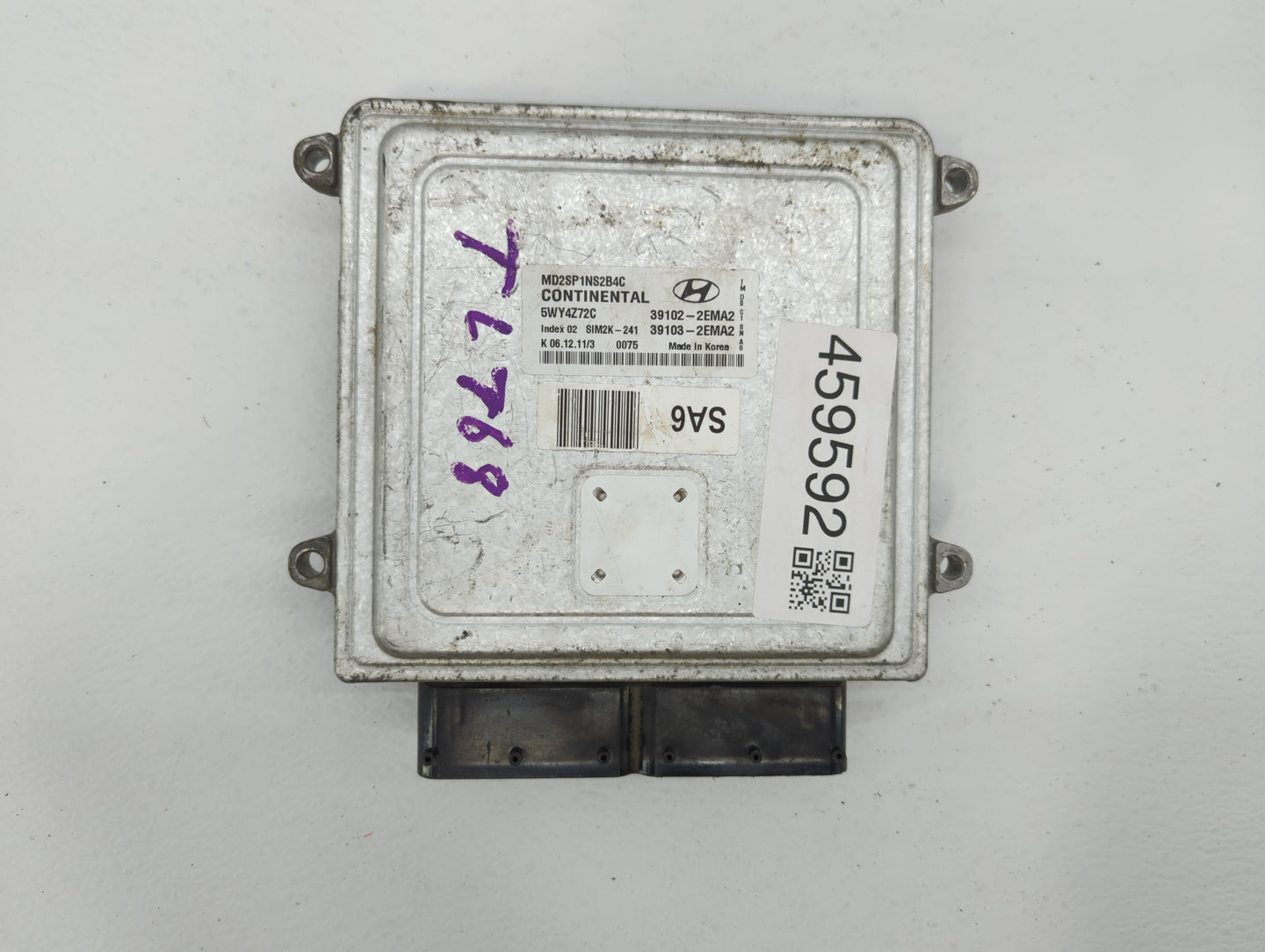 2011-2013 Hyundai Elantra PCM Engine Control Computer ECU ECM PCU OEM P/N:39103-2EMN3 39102-2EMN3 Fits Fits 2011 2012 2013 O