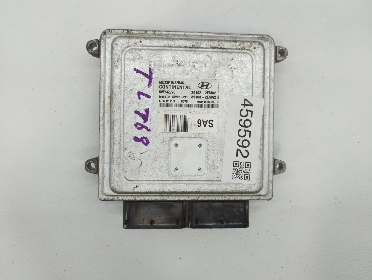 2011-2013 Hyundai Elantra PCM Engine Control Computer ECU ECM PCU OEM P/N:39103-2EMN3 39102-2EMN3 Fits Fits 2011 2012 2013 O