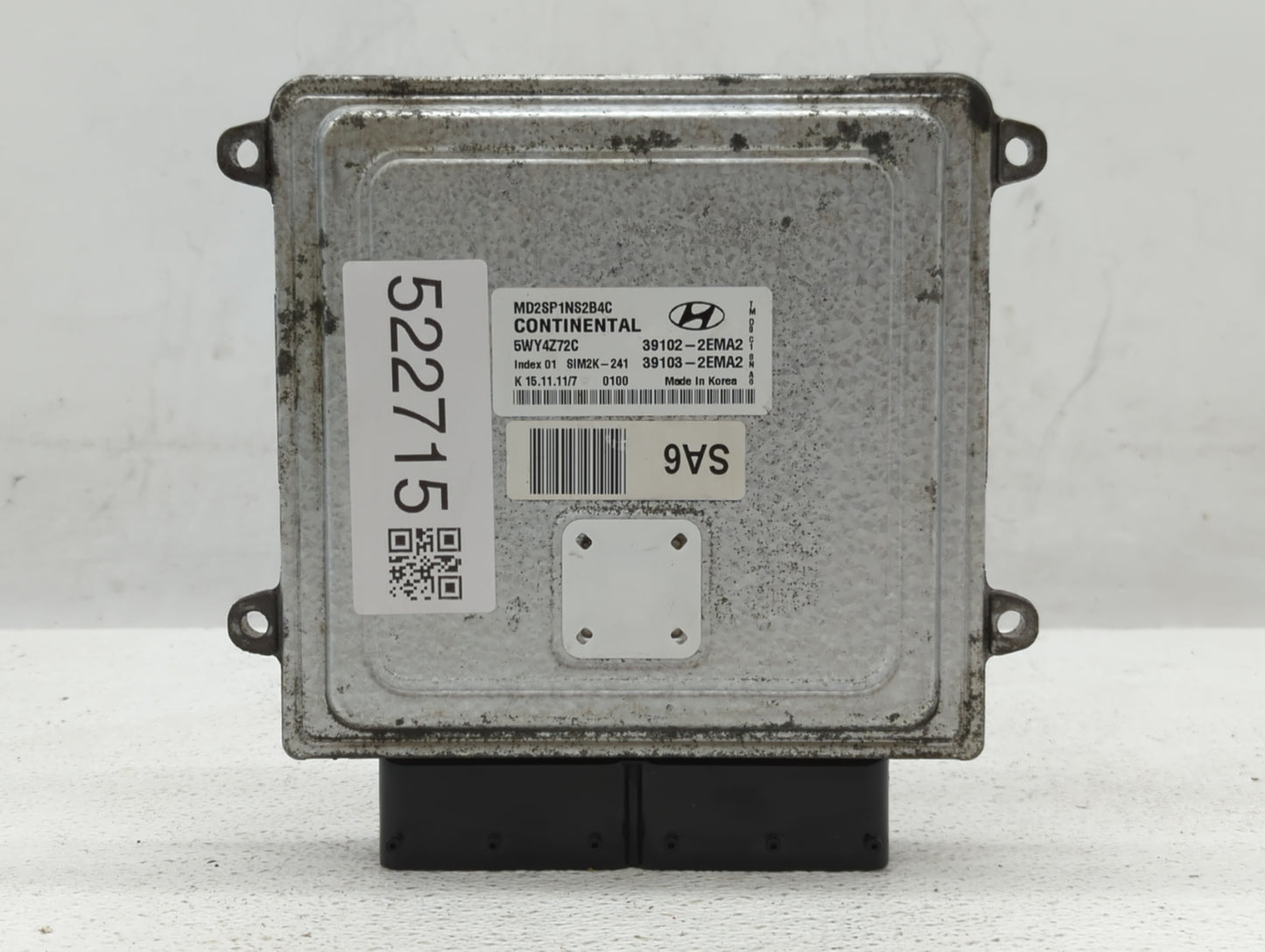 2011-2013 Hyundai Elantra PCM Engine Control Computer ECU ECM PCU OEM P/N:39103-2EMA2 39102-2EMA2 Fits Fits 2011 2012 2013 O