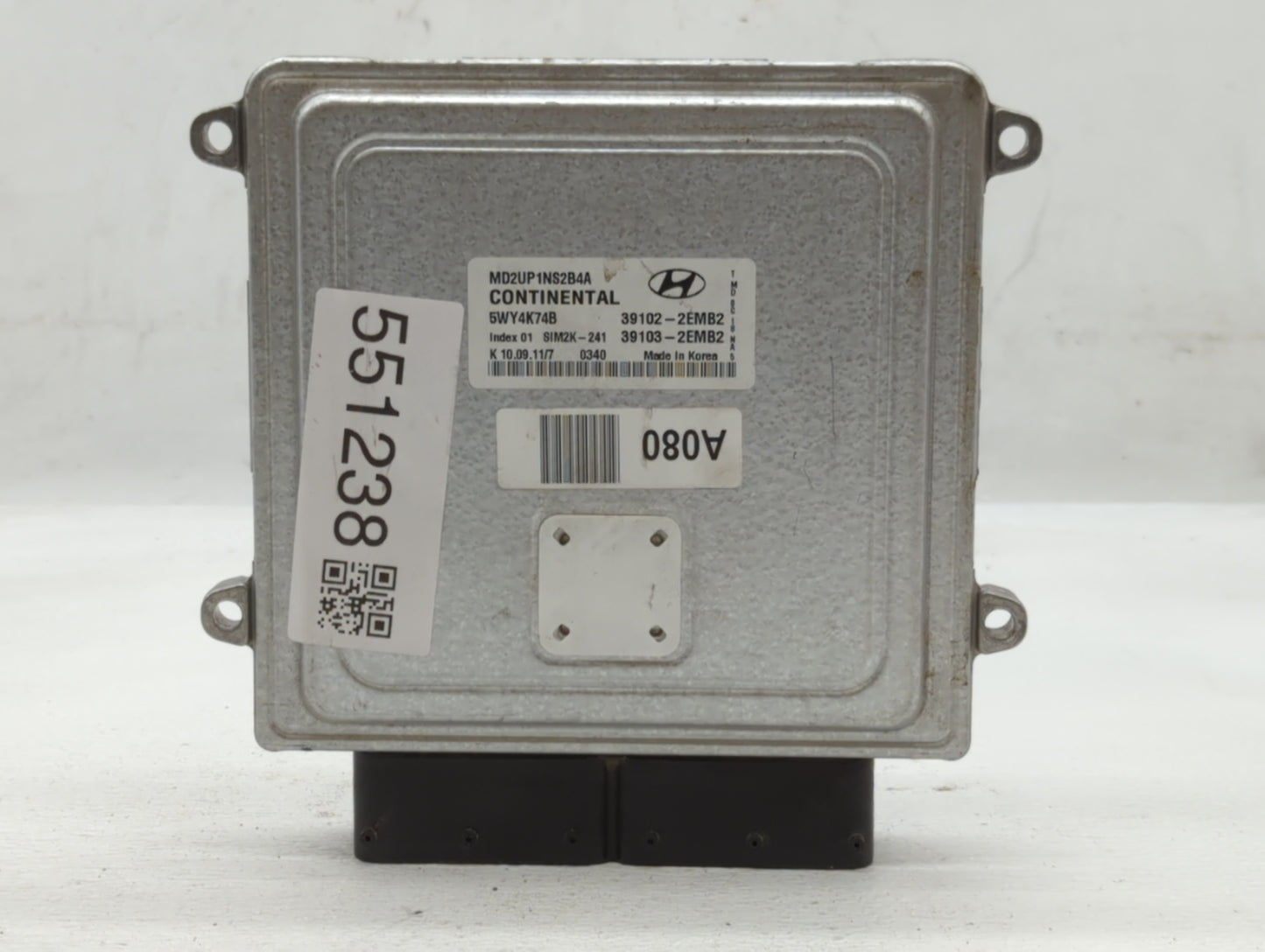 2011-2013 Hyundai Elantra PCM Engine Control Computer ECU ECM PCU OEM P/N:39103-2EMB2 39102-2EMB2 Fits Fits 2011 2012 2013 O