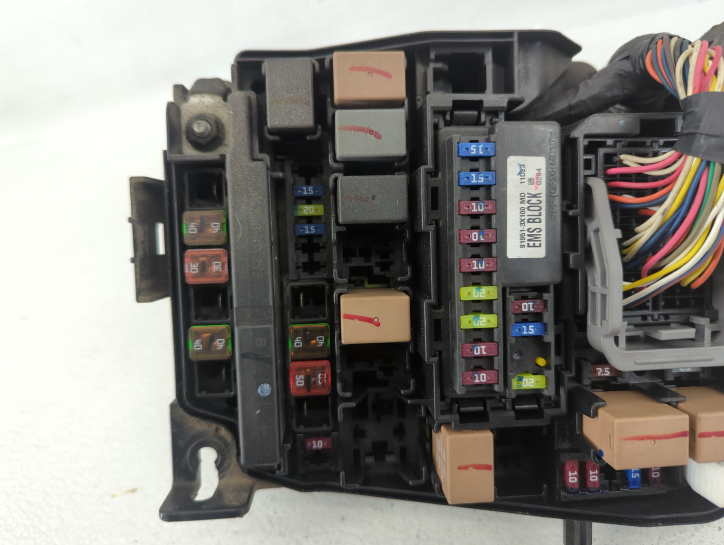 2011-2013 Hyundai Elantra Fusebox Fuse Box Panel Relay Module P/N:91950-3X510 Fits Fits 2011 2012 2013 OEM Used Auto Parts -