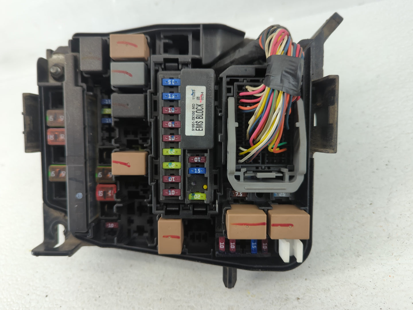 2011-2013 Hyundai Elantra Fusebox Fuse Box Panel Relay Module P/N:91950-3X510 Fits Fits 2011 2012 2013 OEM Used Auto Parts -