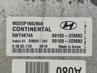 2011-2013 Hyundai Elantra PCM Engine Control Computer ECU ECM PCU OEM P/N:39102-2EMB2 Fits Fits 2011 2012 2013 OEM Used Auto