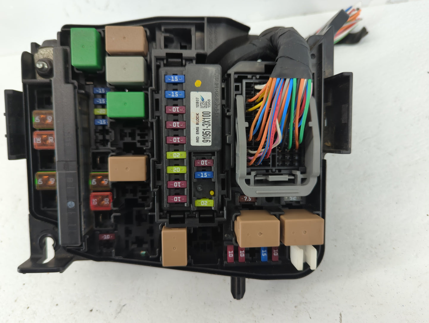 2011-2013 Hyundai Elantra Fusebox Fuse Box Panel Relay Module P/N:91205 3X093 Fits Fits 2011 2012 2013 OEM Used Auto Parts -