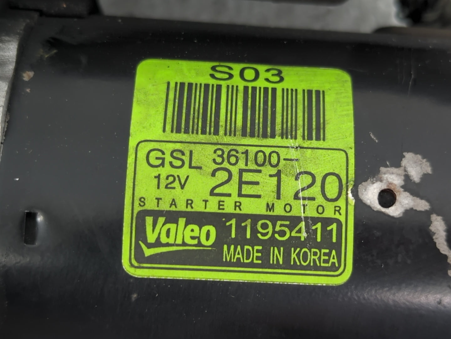 2011-2014 Hyundai Elantra Car Starter Motor Solenoid OEM P/N:36100-2E120 1195411 Fits Fits 2011 2012 2013 2014 OEM Used Auto