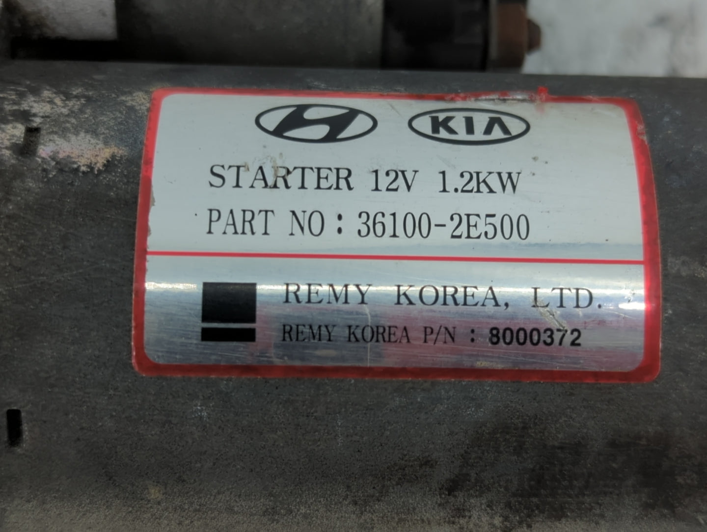 2011-2014 Hyundai Elantra Car Starter Motor Solenoid OEM P/N:36100-2E500 Fits Fits 2011 2012 2013 2014 OEM Used Auto Parts -