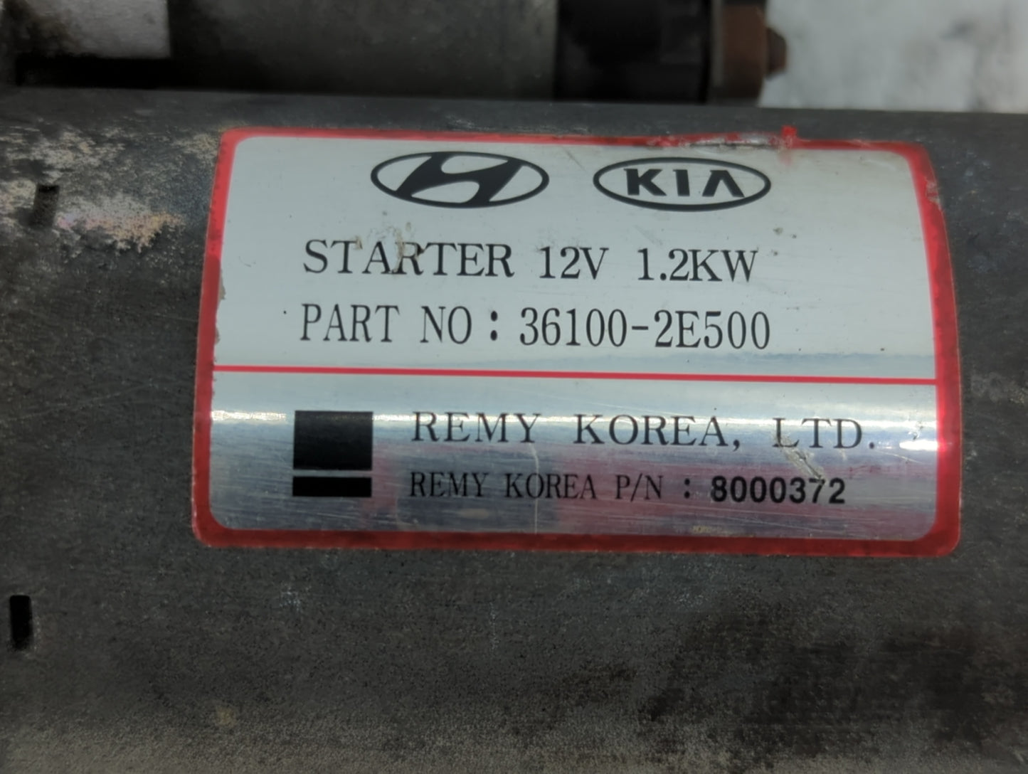2011-2014 Hyundai Elantra Car Starter Motor Solenoid OEM P/N:36100-2E500 Fits Fits 2011 2012 2013 2014 OEM Used Auto Parts -