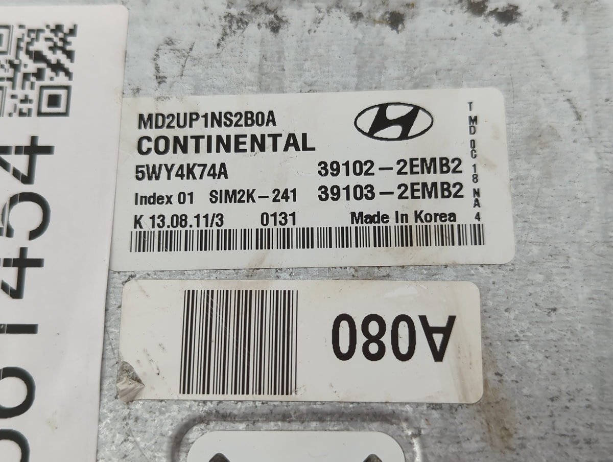 2011-2013 Hyundai Elantra PCM Engine Control Computer ECU ECM PCU OEM P/N:39103-2EMB2 39102-2EMB2 Fits 2011 2012 2013 OEM Us