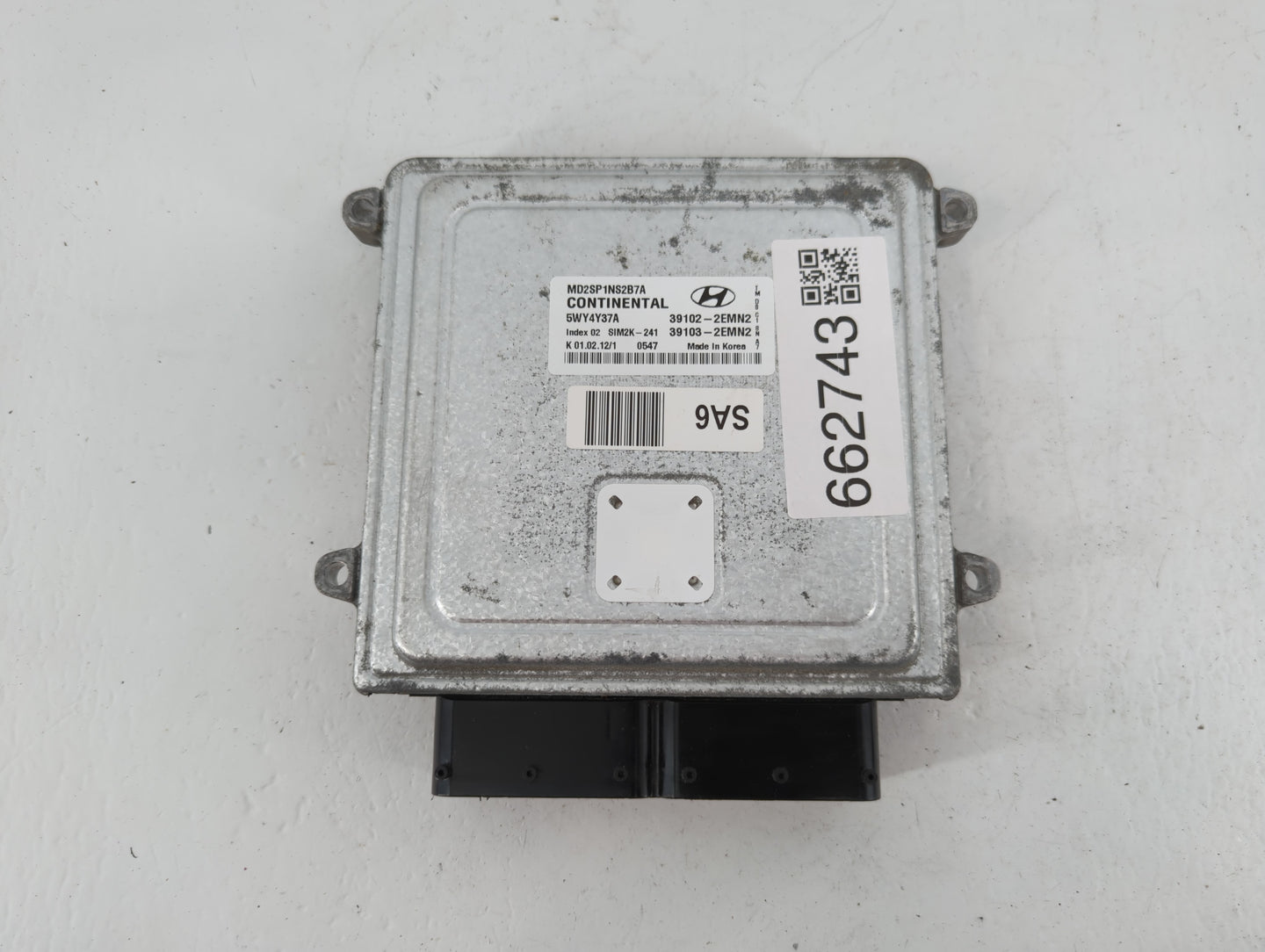 2011-2013 Hyundai Elantra PCM Engine Control Computer ECU ECM PCU OEM P/N:39103-2EMN2 39102-2EMN2 Fits Fits 2011 2012 2013 O