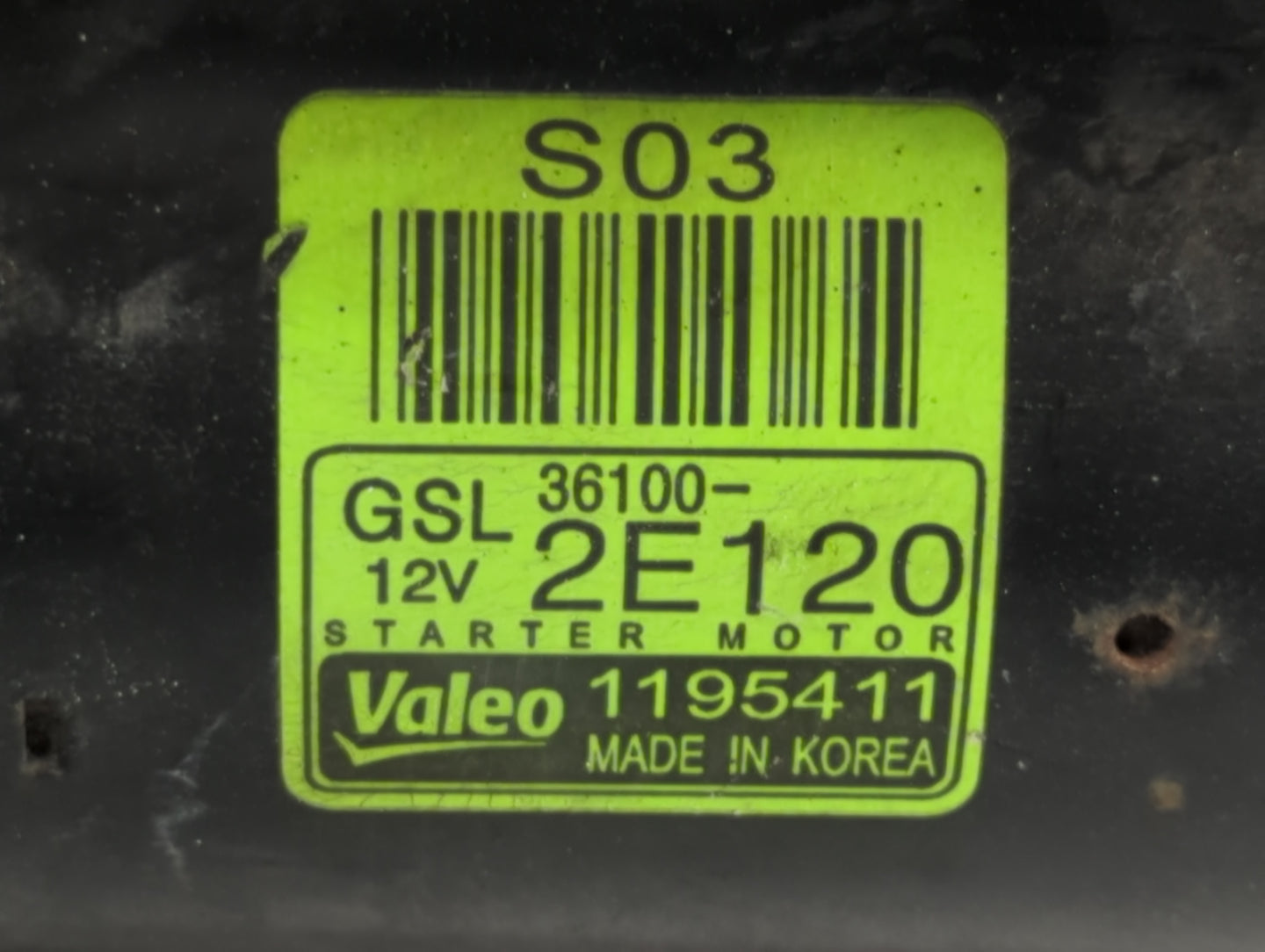 2011-2014 Hyundai Elantra Car Starter Motor Solenoid OEM P/N:1195411 36100-2E120 Fits Fits 2011 2012 2013 2014 OEM Used Auto