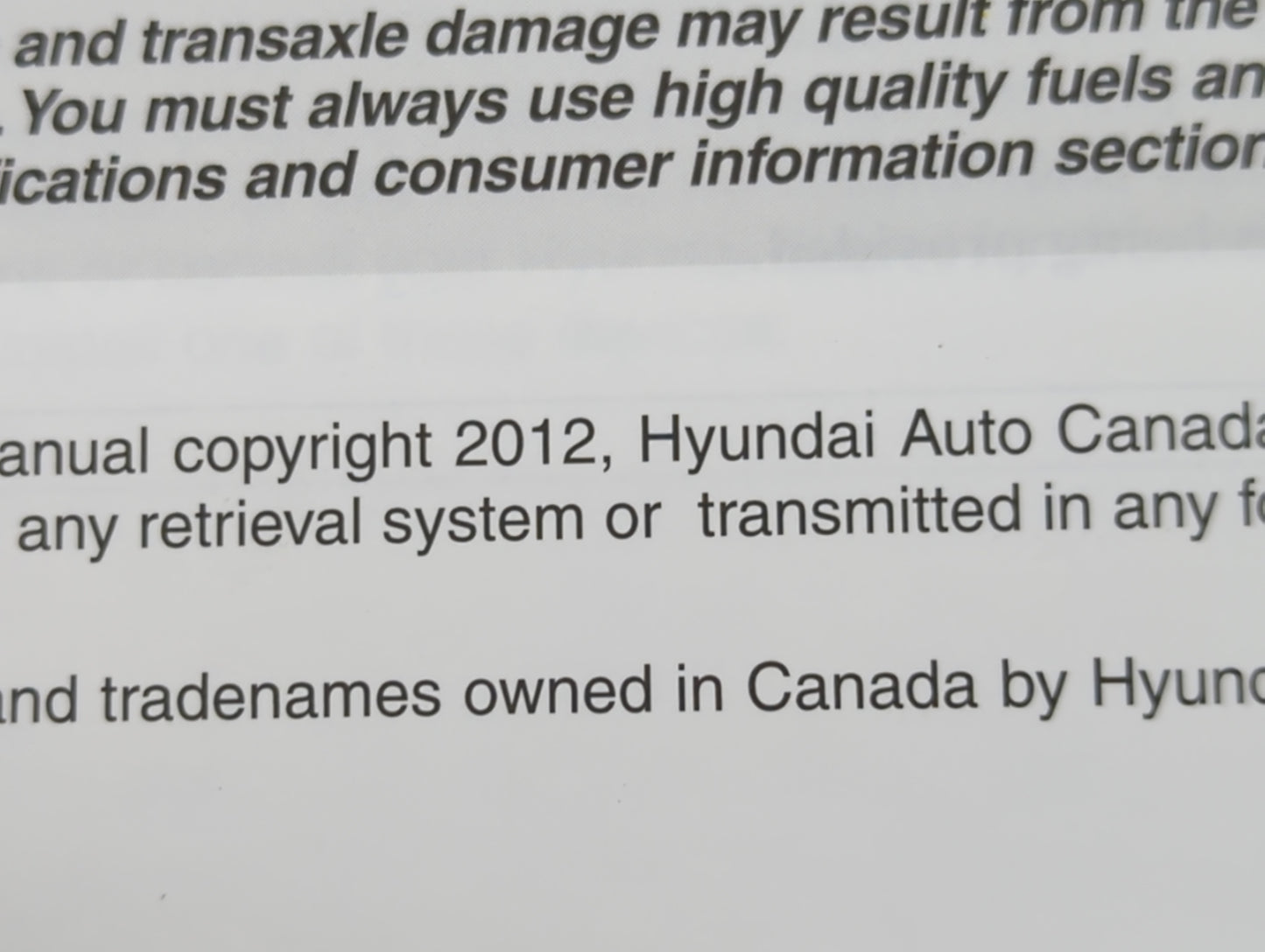 2012 Hyundai Elantra Owners Manual Book Guide P/N:A210-EC23G OEM Used Auto Parts - Oemusedautoparts1.com