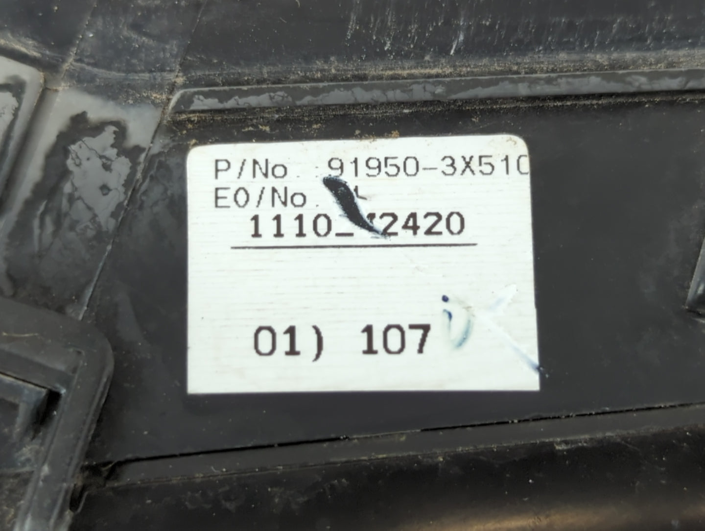2011-2013 Hyundai Elantra Fusebox Fuse Box Panel Relay Module P/N:91950-3X510 Fits Fits 2011 2012 2013 OEM Used Auto Parts -