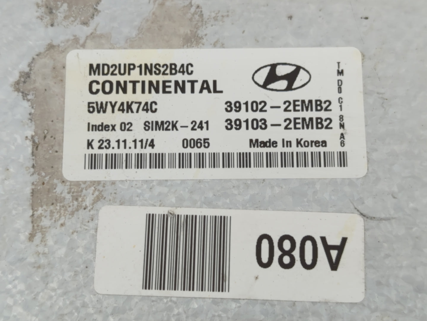 2011-2013 Hyundai Elantra PCM Engine Control Computer ECU ECM PCU OEM P/N:39103-2EMB2 39102-2EMB2 Fits Fits 2011 2012 2013 O