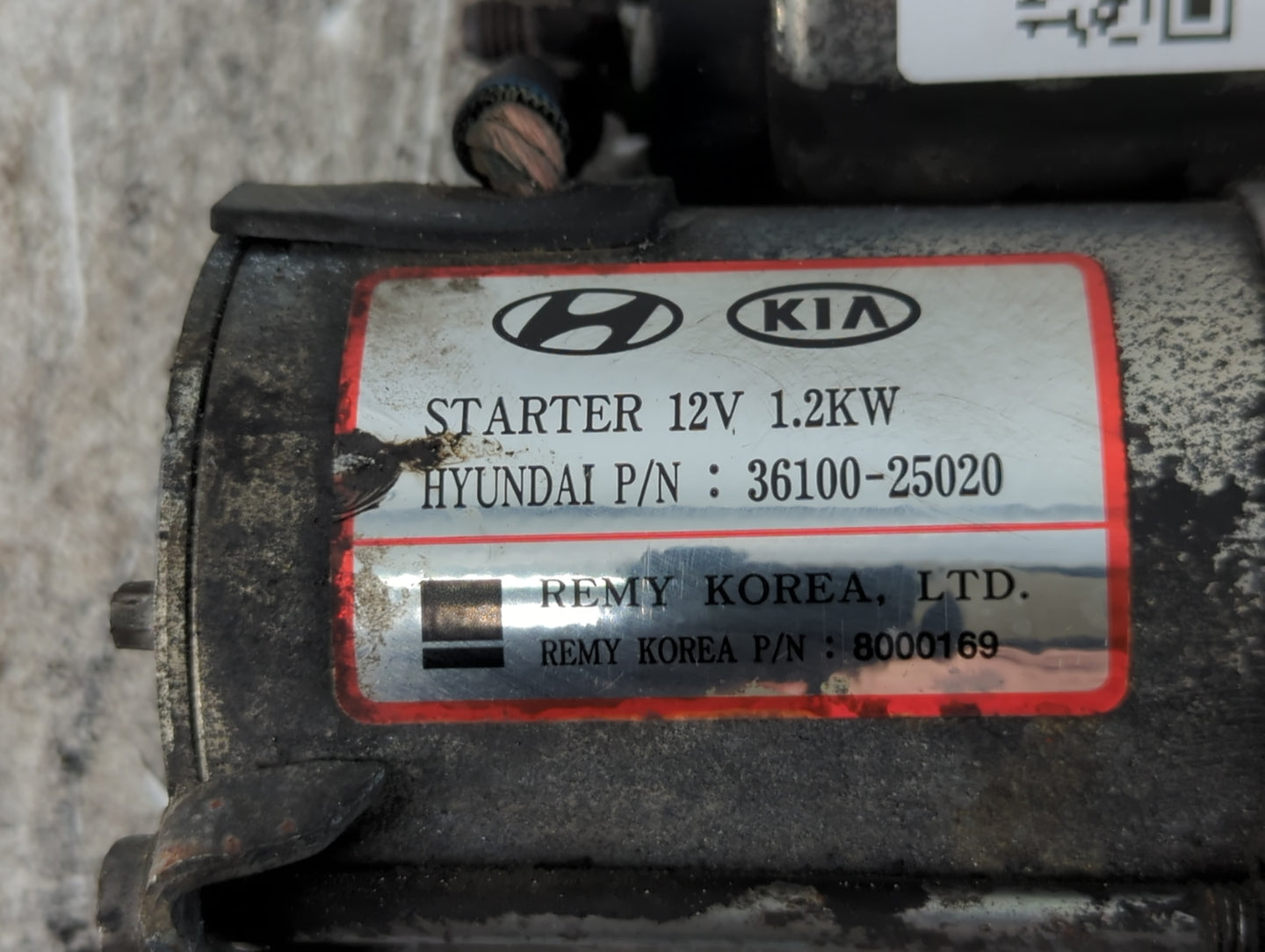 2009-2012 Hyundai Genesis Car Starter Motor Solenoid OEM P/N:36100-25020 Fits Fits 2006 2007 2008 2009 2010 2011 2012 OEM Us
