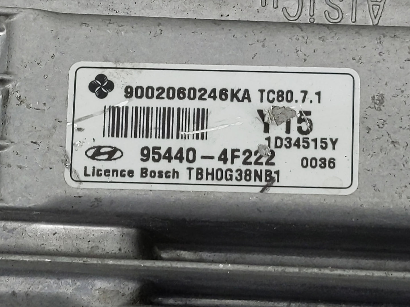 2012 Hyundai Genesis PCM Engine Control Computer ECU ECM PCU OEM P/N:95440-4F222 Fits OEM Used Auto Parts - Oemusedautoparts