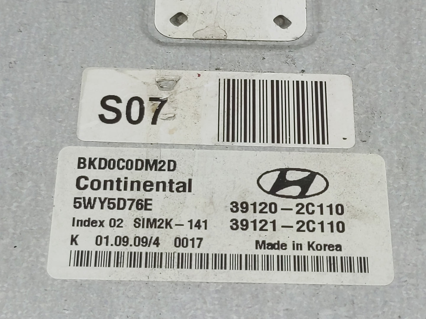 2009-2012 Hyundai Genesis PCM Engine Control Computer ECU ECM PCU OEM P/N:39121-2C110 39120-2C110 Fits Fits 2009 2010 2011 2