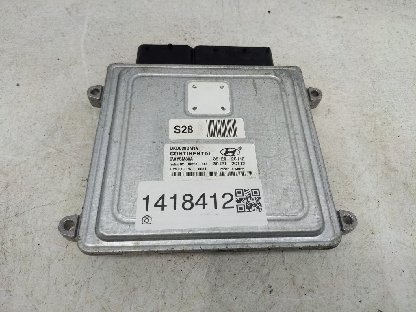 2009-2012 Hyundai Genesis PCM Engine Control Computer ECU ECM PCU OEM P/N:39121-2C110 39120-2C110 Fits Fits 2009 2010 2011 2