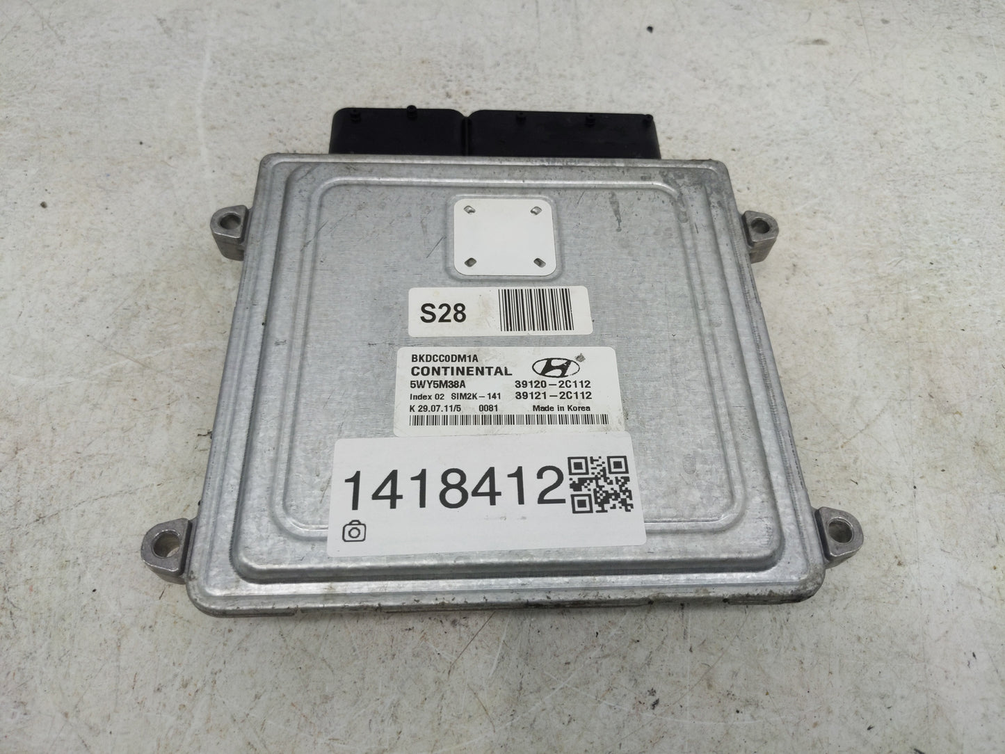 2009-2012 Hyundai Genesis PCM Engine Control Computer ECU ECM PCU OEM P/N:39121-2C110 39120-2C110 Fits Fits 2009 2010 2011 2