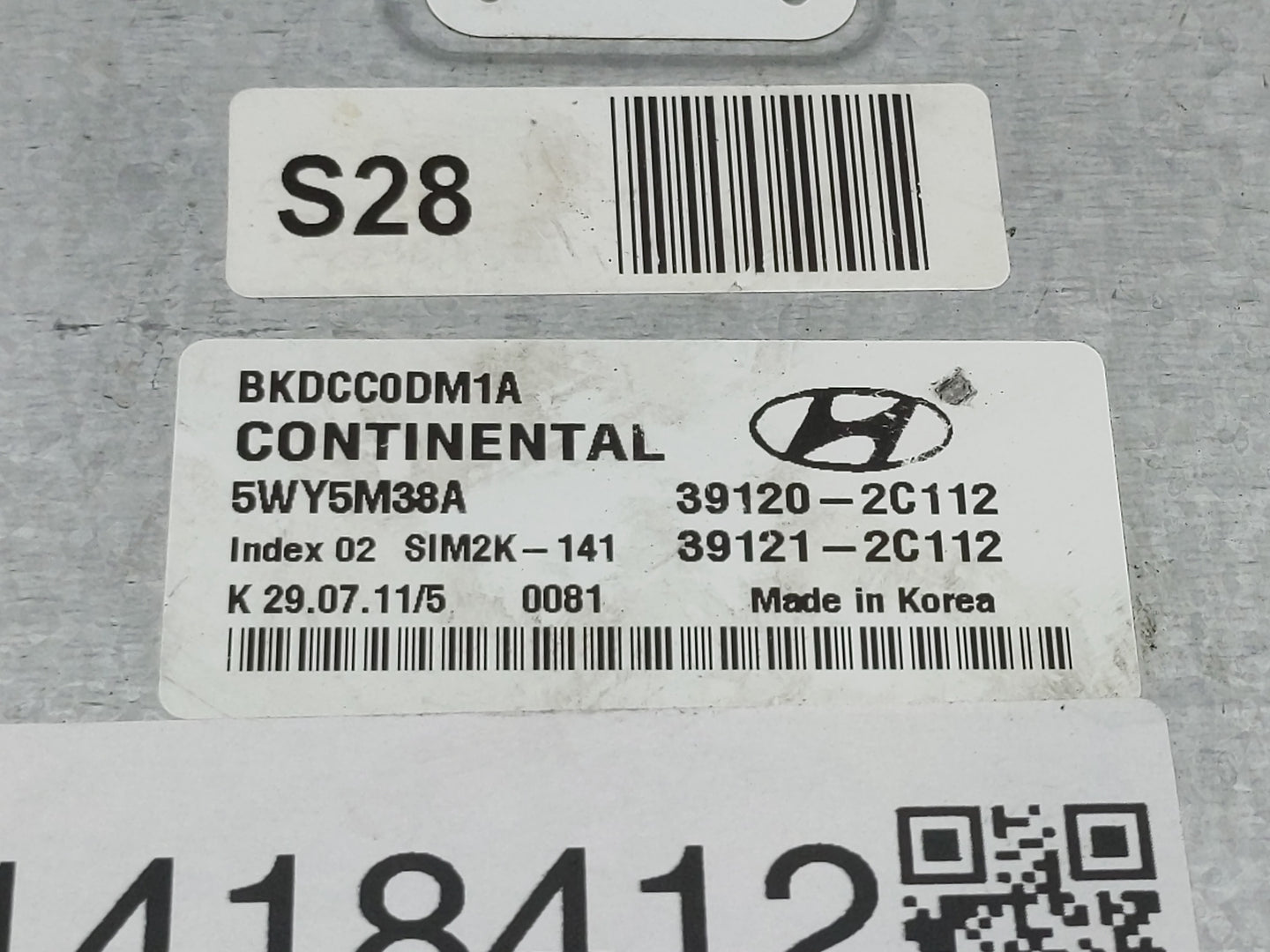 2009-2012 Hyundai Genesis PCM Engine Control Computer ECU ECM PCU OEM P/N:39121-2C110 39120-2C110 Fits Fits 2009 2010 2011 2