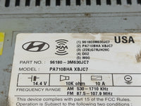 2011-2012 Hyundai Genesis Radio AM FM Cd Player Receiver Replacement P/N:96180-3M630JC7 Fits Fits 2011 2012 OEM Used Auto Pa