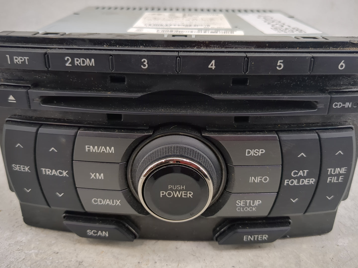 2011-2012 Hyundai Genesis Radio AM FM Cd Player Receiver Replacement P/N:96180-2M115VM5 A200BKLBX Fits Fits 2011 2012 OEM Us