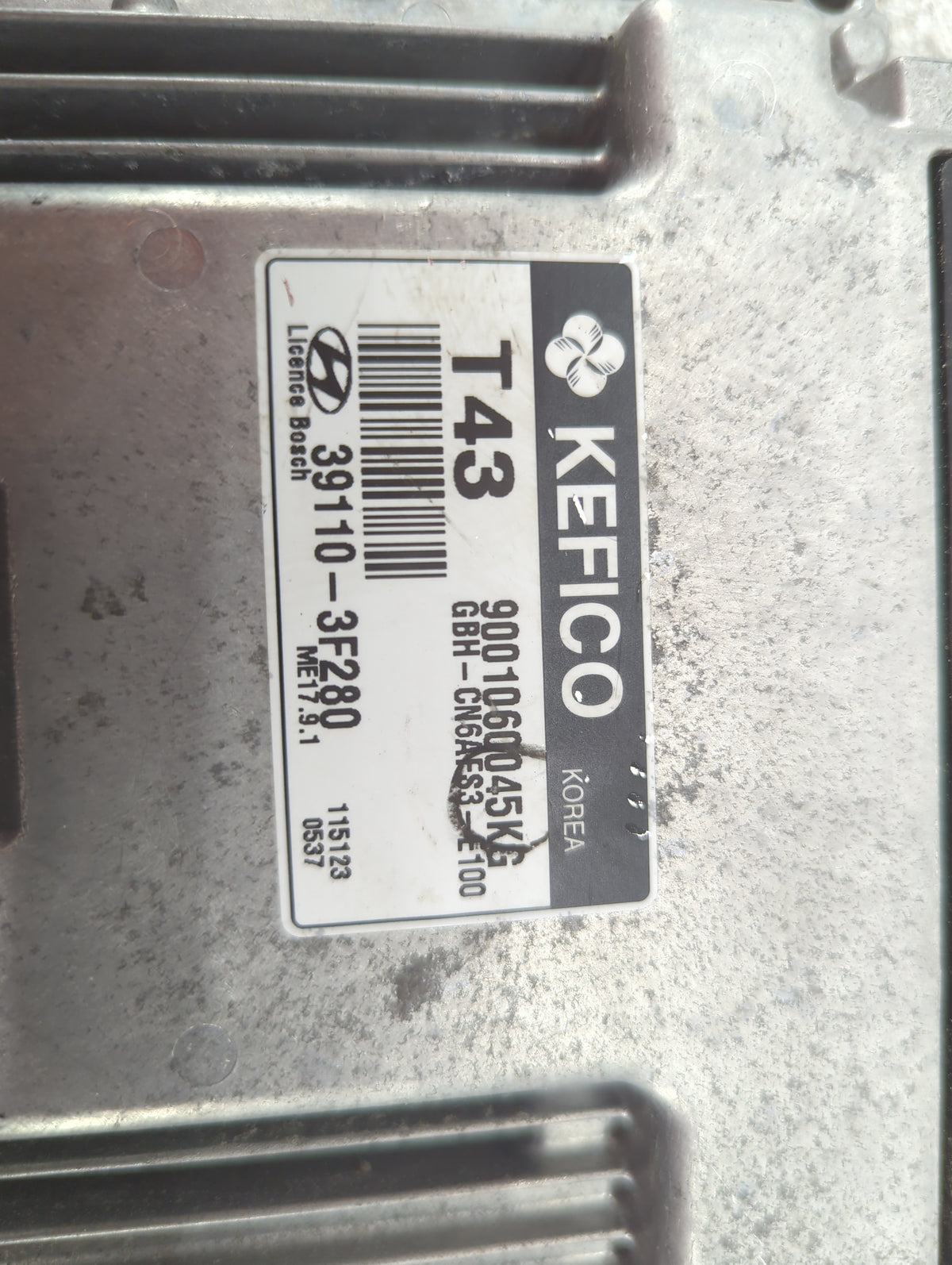 2012 Hyundai Genesis PCM Engine Control Computer ECU ECM PCU OEM P/N:39110-3F280 9001060045KG, GBH-CN6AES3-E100 Fits OEM Use