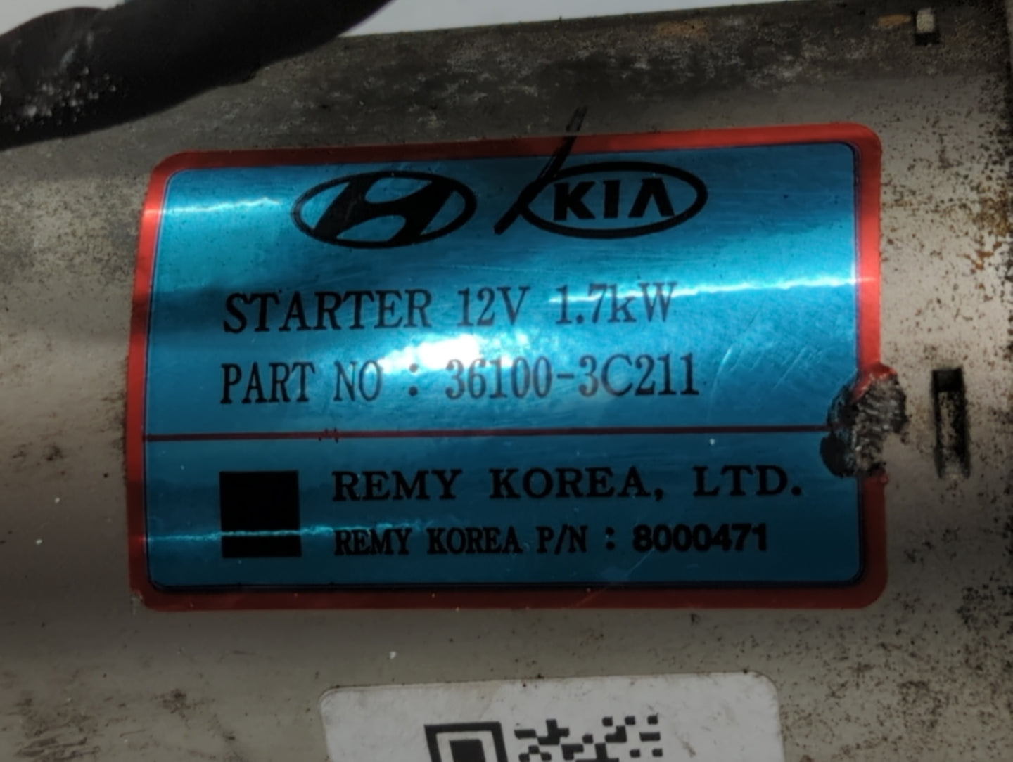2012-2014 Hyundai Genesis Car Starter Motor Solenoid OEM P/N:36100-3C211 Fits Fits 2012 2013 2014 2015 2016 2017 OEM Used Au