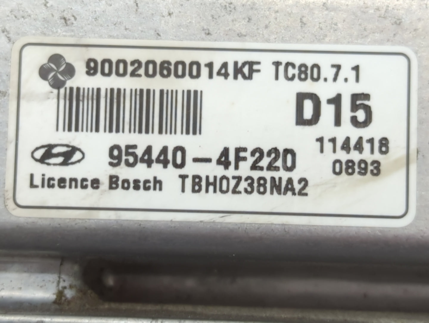 2012 Hyundai Genesis PCM Engine Control Computer ECU ECM PCU OEM P/N:95440-4F220 95440-4F222 Fits OEM Used Auto Parts - Oemu