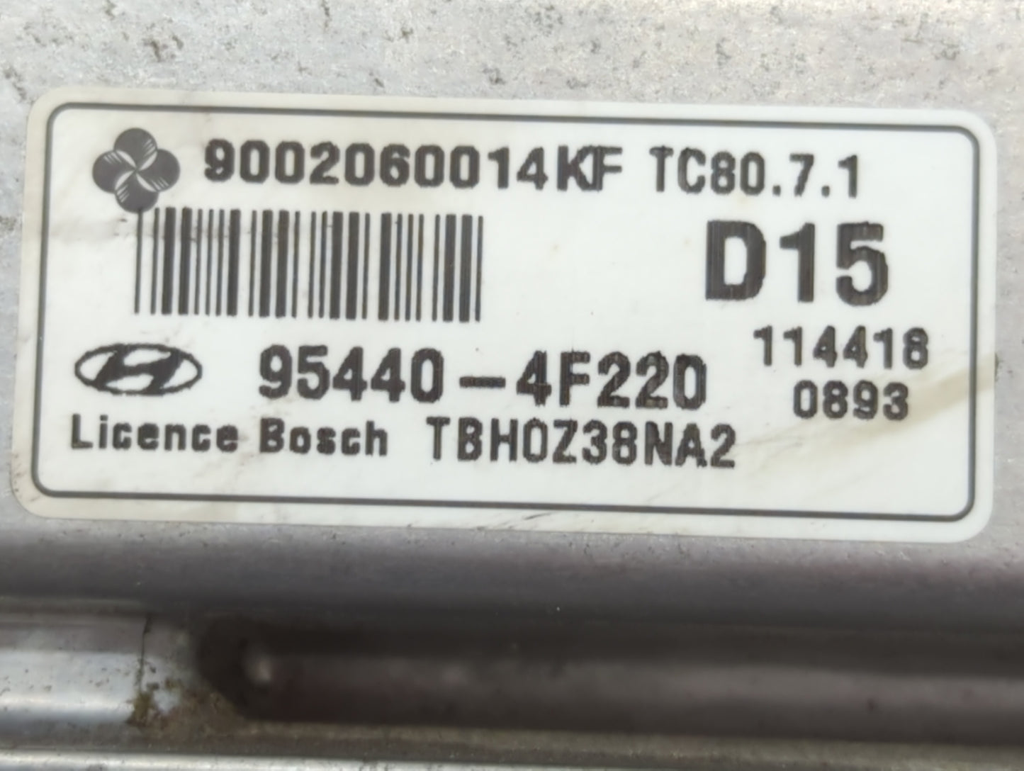 2012 Hyundai Genesis PCM Engine Control Computer ECU ECM PCU OEM P/N:95440-4F220 95440-4F222 Fits OEM Used Auto Parts - Oemu