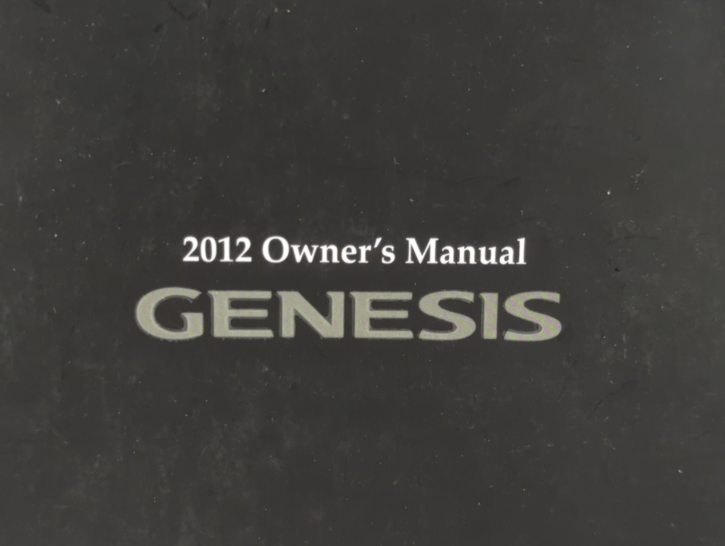 2012 Hyundai Genesis Owners Manual Book Guide P/N:A3MO-EU21H OEM Used Auto Parts - Oemusedautoparts1.com